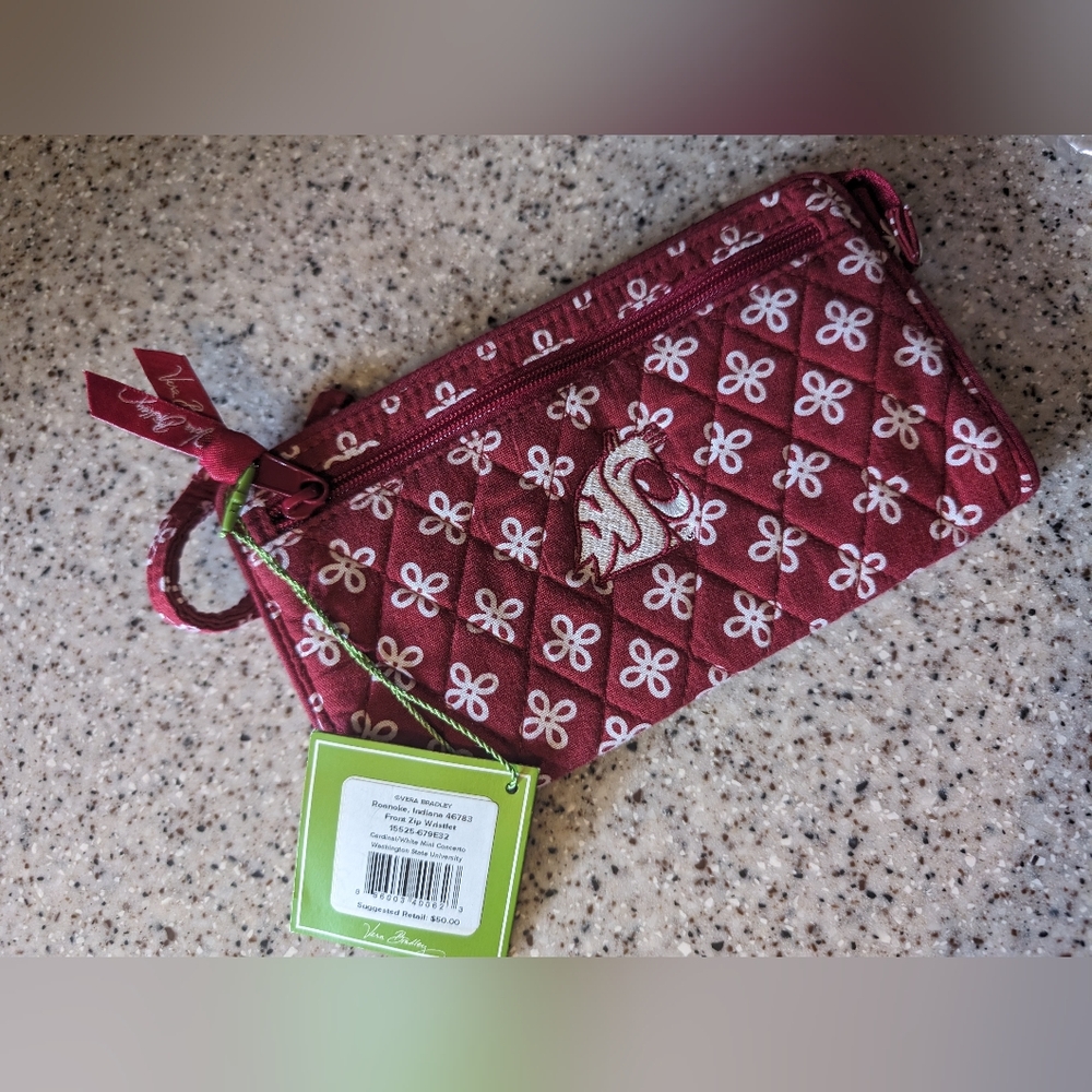 Vera Bradley front zip wristlet